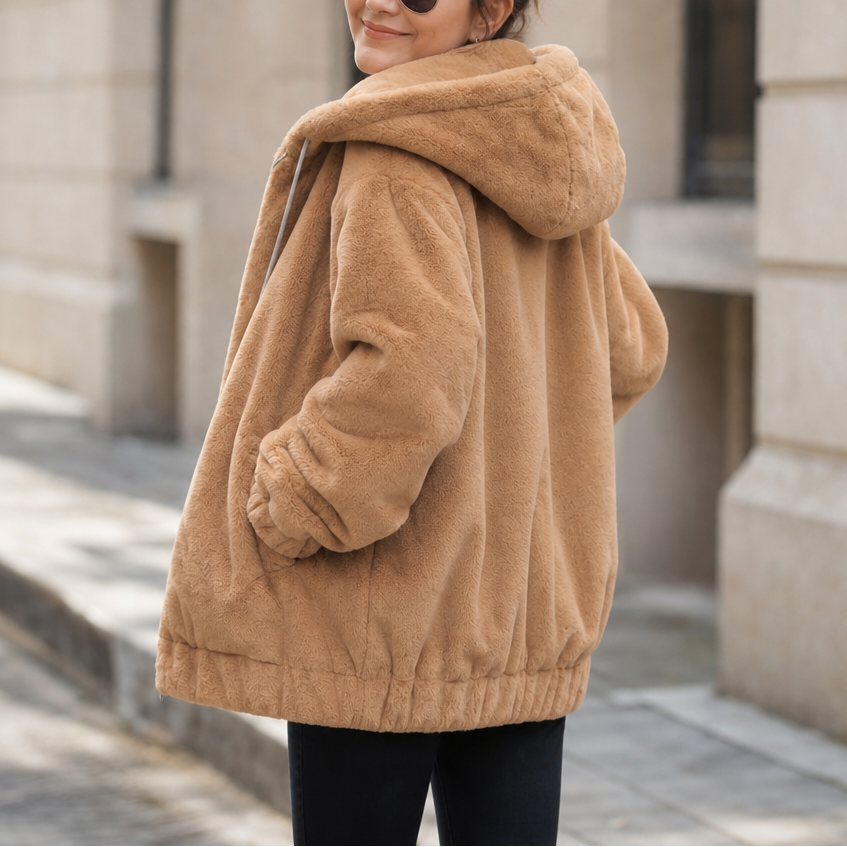 Cozyline – Plush-Lined Pocket Hooded Vest
