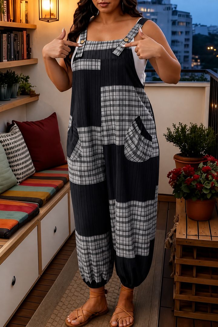 Wearbella – Patchwork Harem-Cut Camisole Jumpsuit