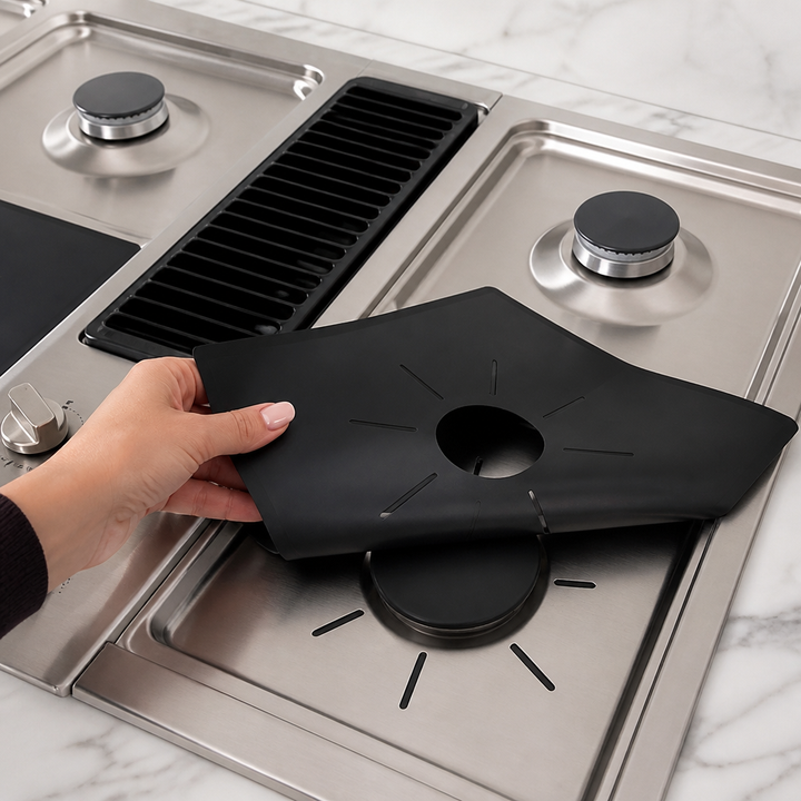 Cleargrate – Trimmable Non-Stick Burner Cover Set (4-Packs)