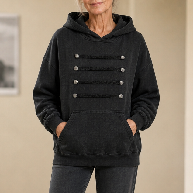 Fieldcrest – Silver Button Military-Style Hoodie