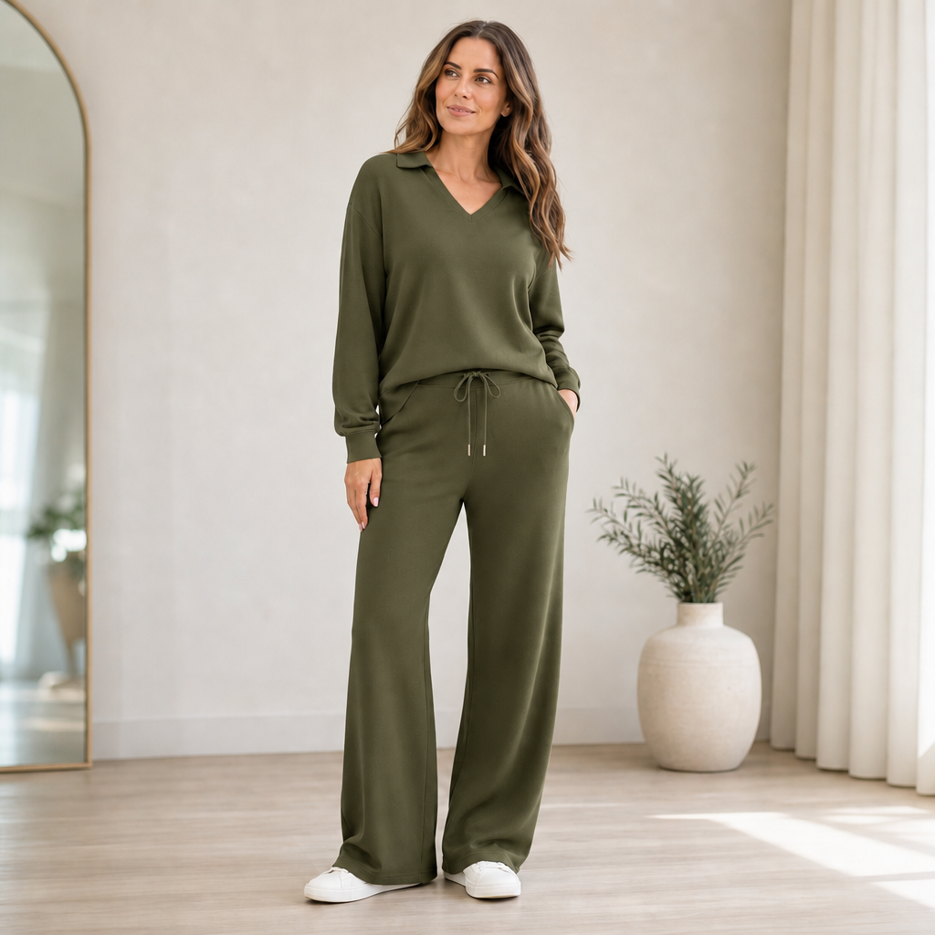 Wearbella – Ribbed Two-Piece Lounge Set