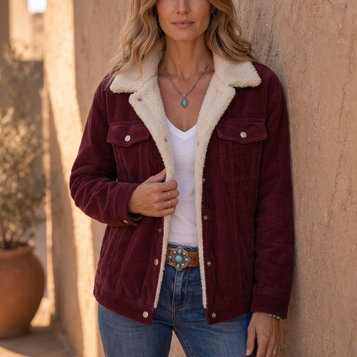 Cordelia – Sherpa-Like Lined Corduroy-Look Jacket