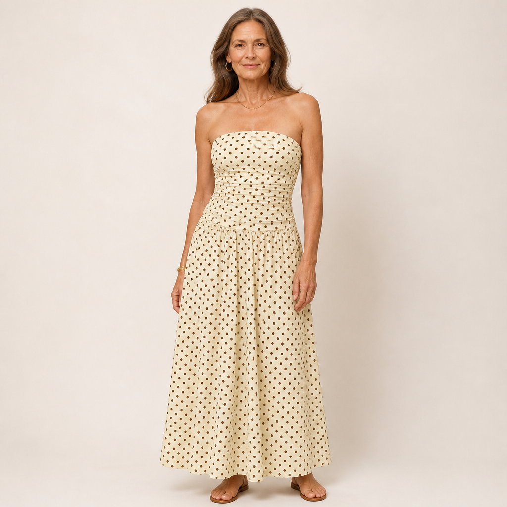 Doretta – Strapless maxi that holds without a fuss