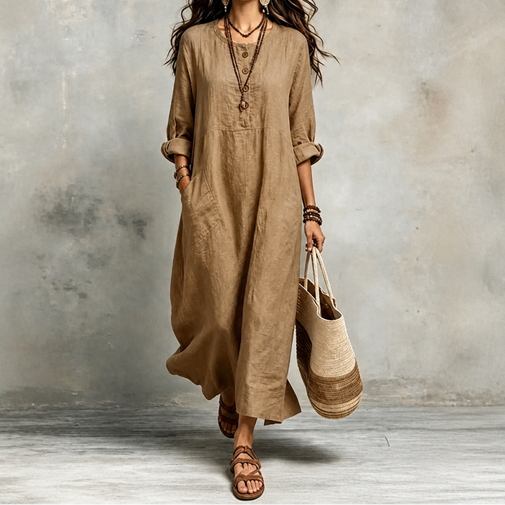 Wearbella – Sleeveless Pocketed Casual Maxi Dress
