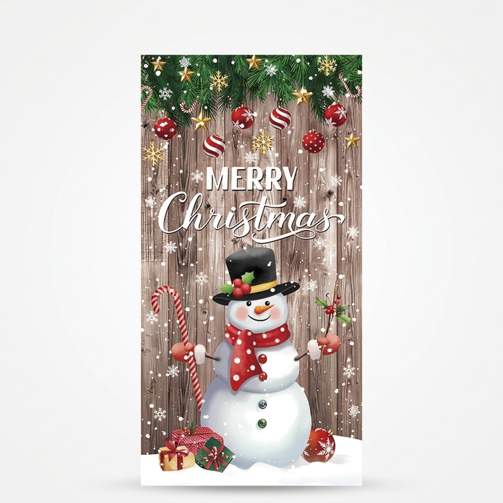 Hollydoor – Santa And Reindeer Christmas Door Cover
