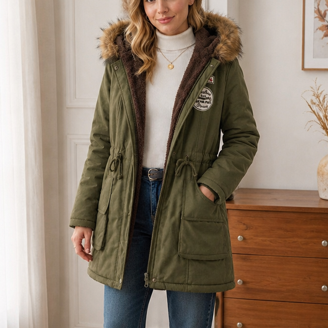 Velora – Fur-Hooded Lined Women’s Parka