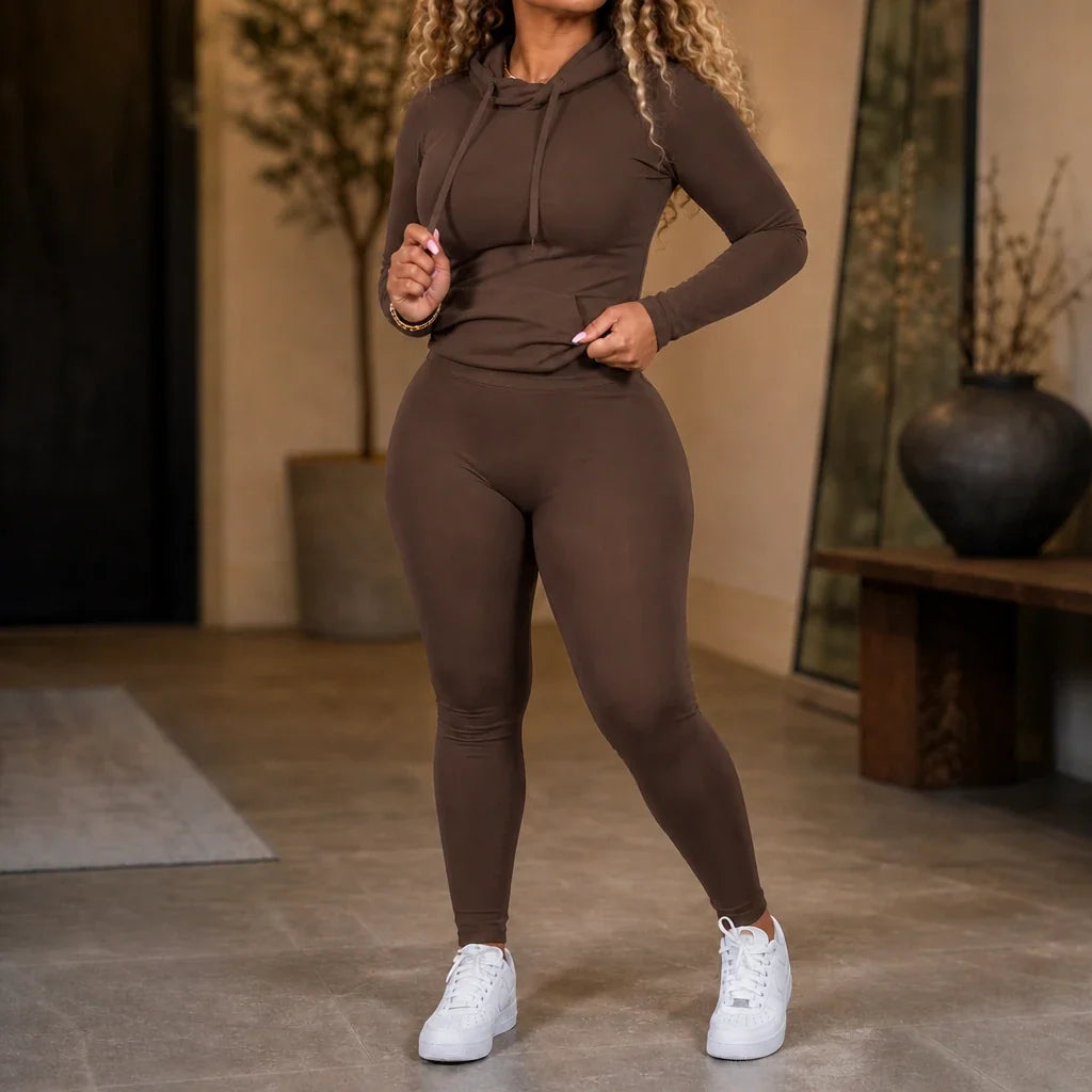 Fallora – Fitted Hoodie And Leggings Set
