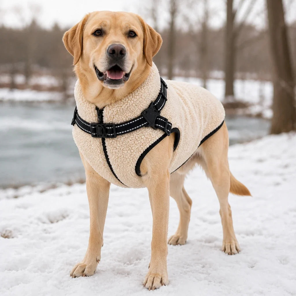Warmstride – Fleece Dog Coat With Built-In Harness