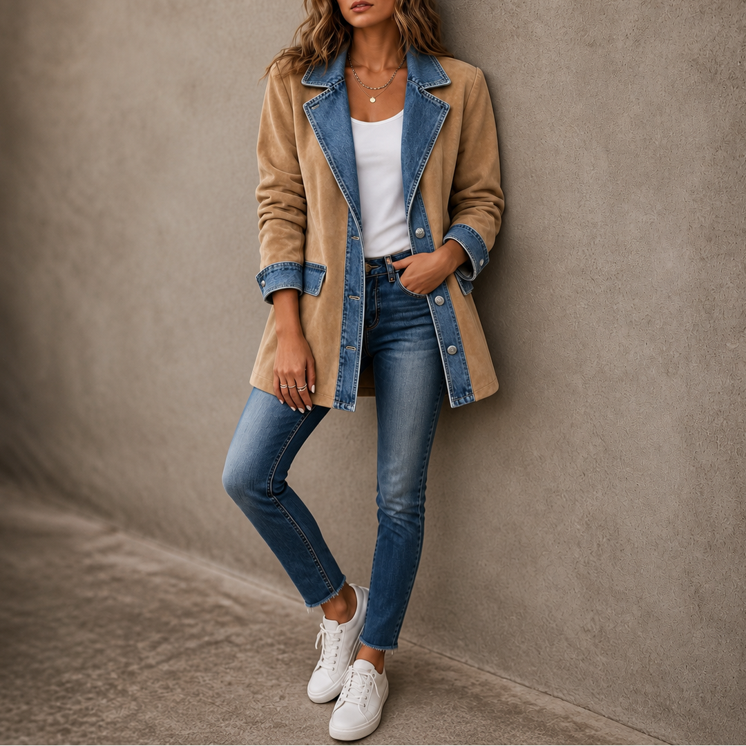 Westline – Trim Faux-Suede Western Jacket