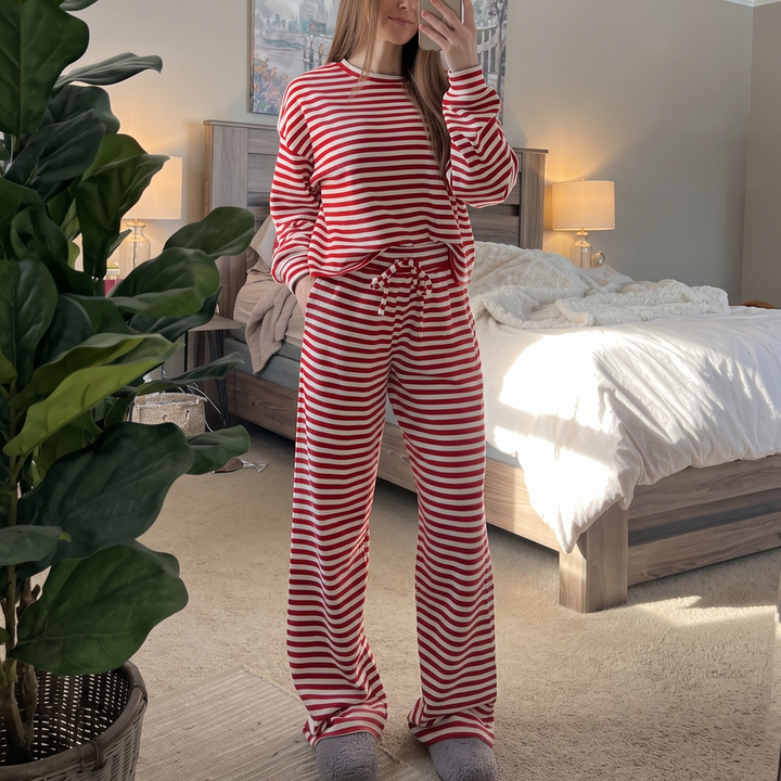 Wearbella – Striped Top And Pants Set