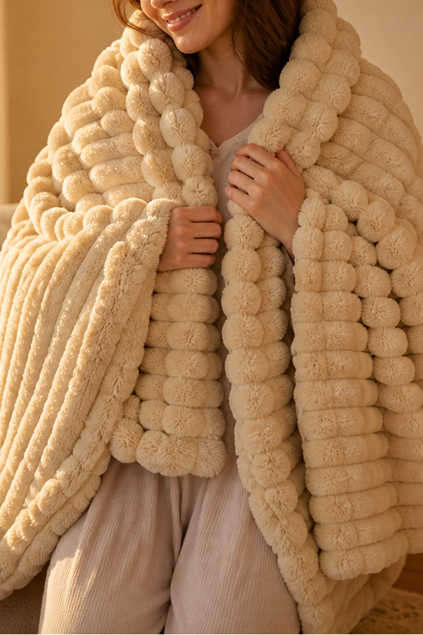 Plushwick – Two-Tone Reversible Rabbit Plush Blanket