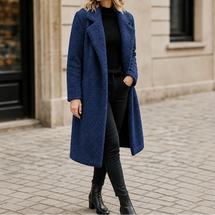 Veloura – Long Teddy Lapel Coat