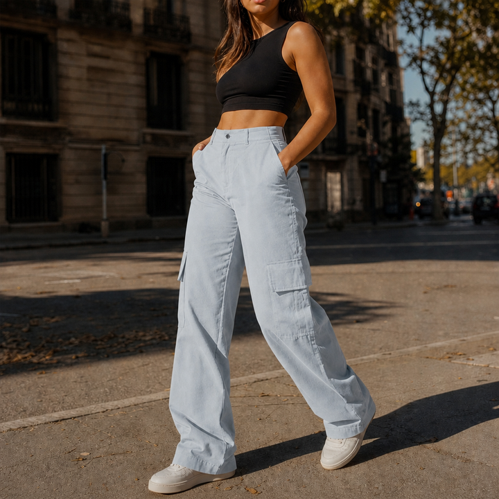 Silhoette – High-Waisted Straight-Leg Cargo Pants