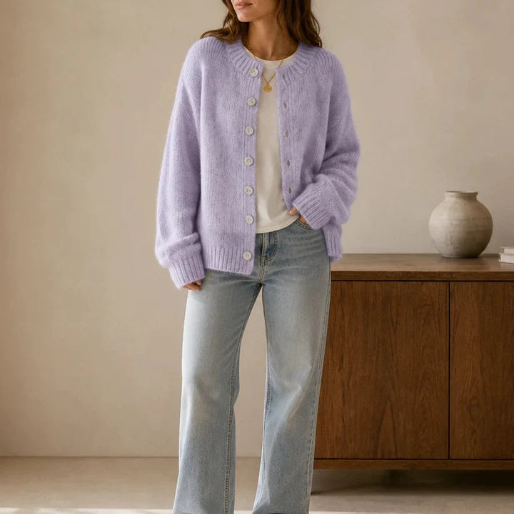 Marlowe Knit – Chunky Marled Oversized Button Cardigan