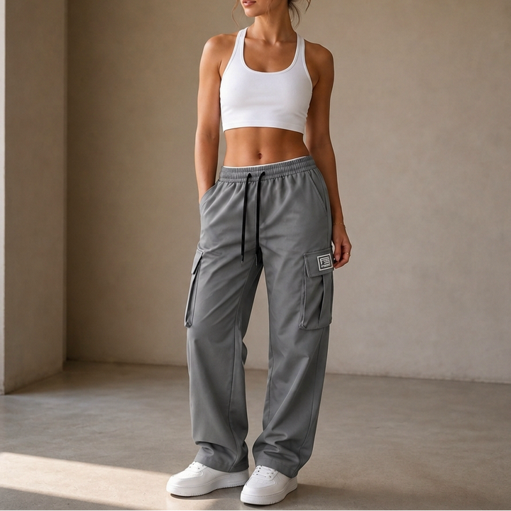 Easeway – Relaxed Straight-Leg Cargo Pants