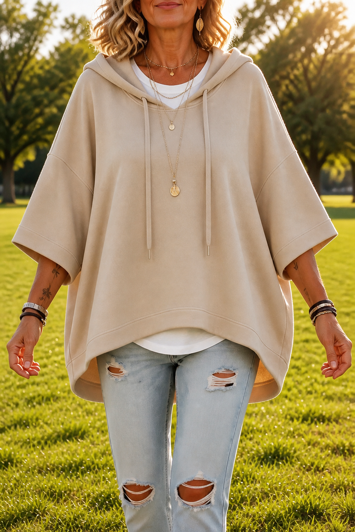 Wearbella – Wide-Sleeve Oversized Drape Hoodie