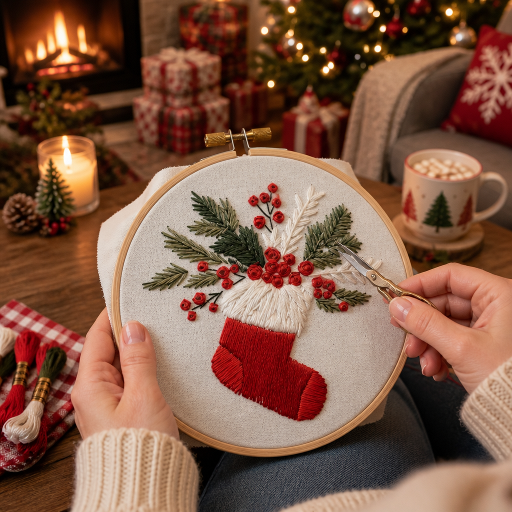 Hearthstitch – Christmas Stocking Embroidery Kit