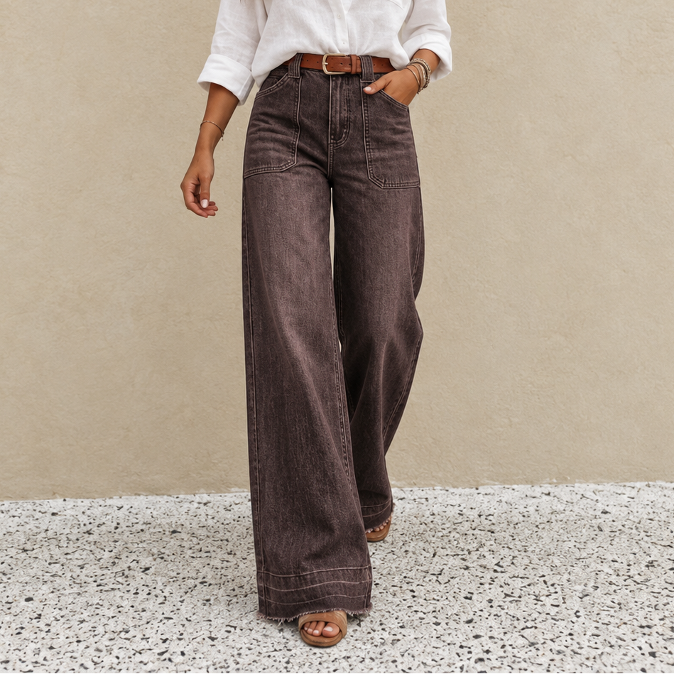 Wearbella – High Waisted Wide Leg Stretch Denim