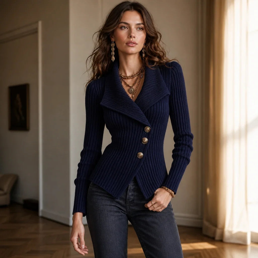 Ribella – Ribbed Knit Blazer Jacket