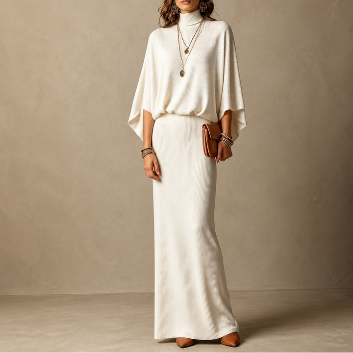 Wearbella – Batwing Sleeve Top And Long Skirt Set