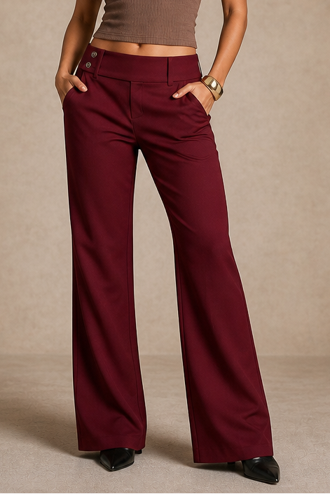 Wearbella – High-Waisted Fluid Wide-Leg Trousers