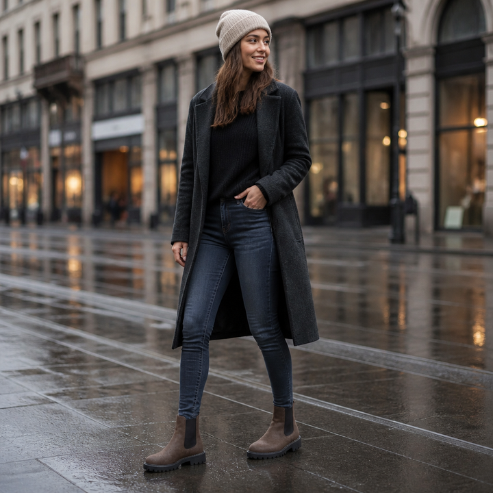 Traqora – Wide-Fit Stretch-Panel Chelsea Boots
