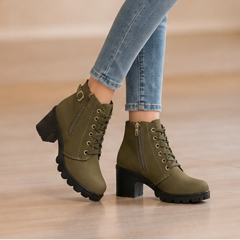 Steadē – Platform Sole Chunky Block Heel Ankle Boots