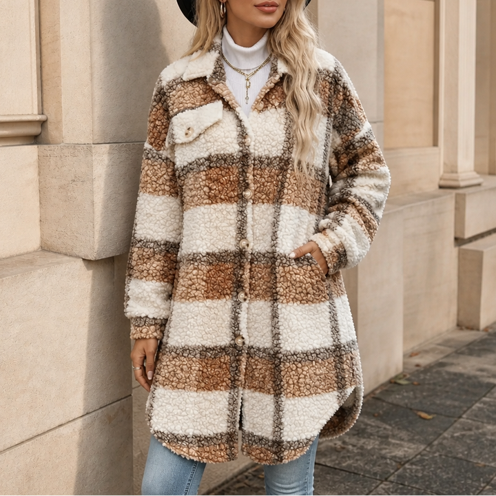 Fairloch – Plaid Sherpa-Lined Mid-Length Coat