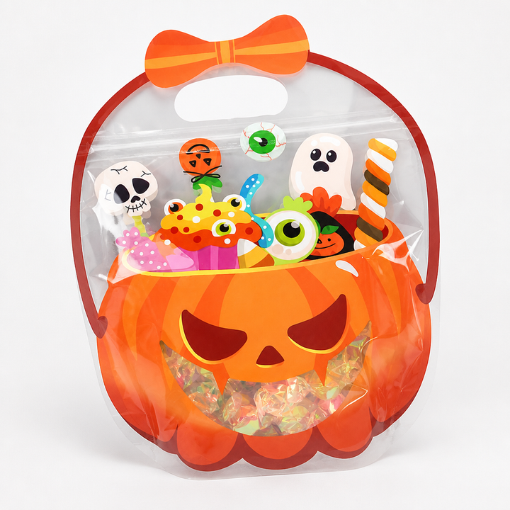 Glowkin – Transparent Zippered Pumpkin Favor Bags (30-pack)