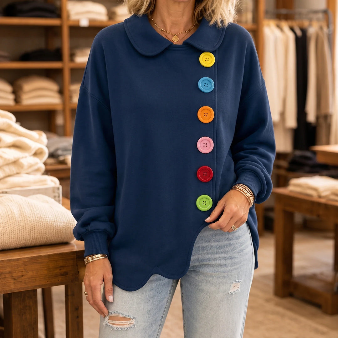 Buttonbelle – Peter Pan Collar Button Sweatshirt