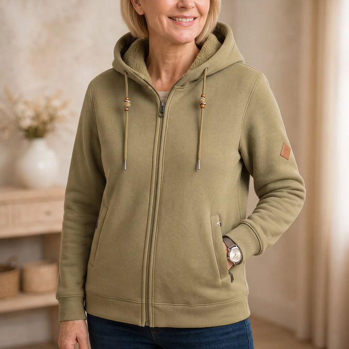 SherpaHaven – Thickened Sherpa-Look Full-Zip Hoodie