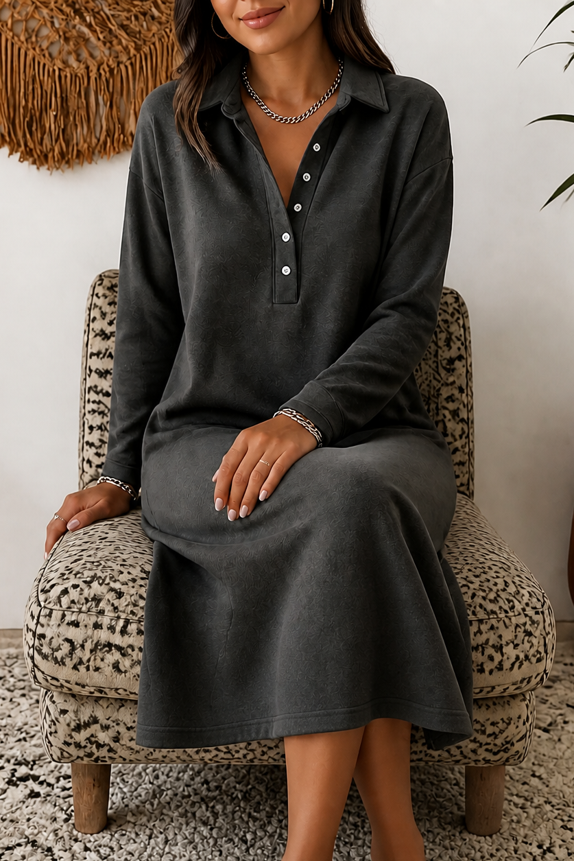 Wearbella – Ribbed Knit Long-Sleeve Sweatshirt Dress
