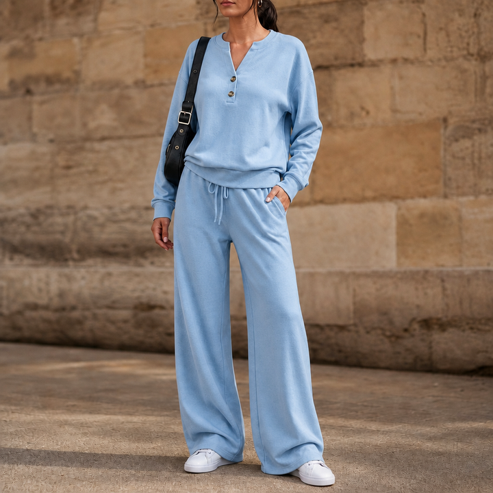 Wearbella – Belted Wide-Leg Top And Trouser Set