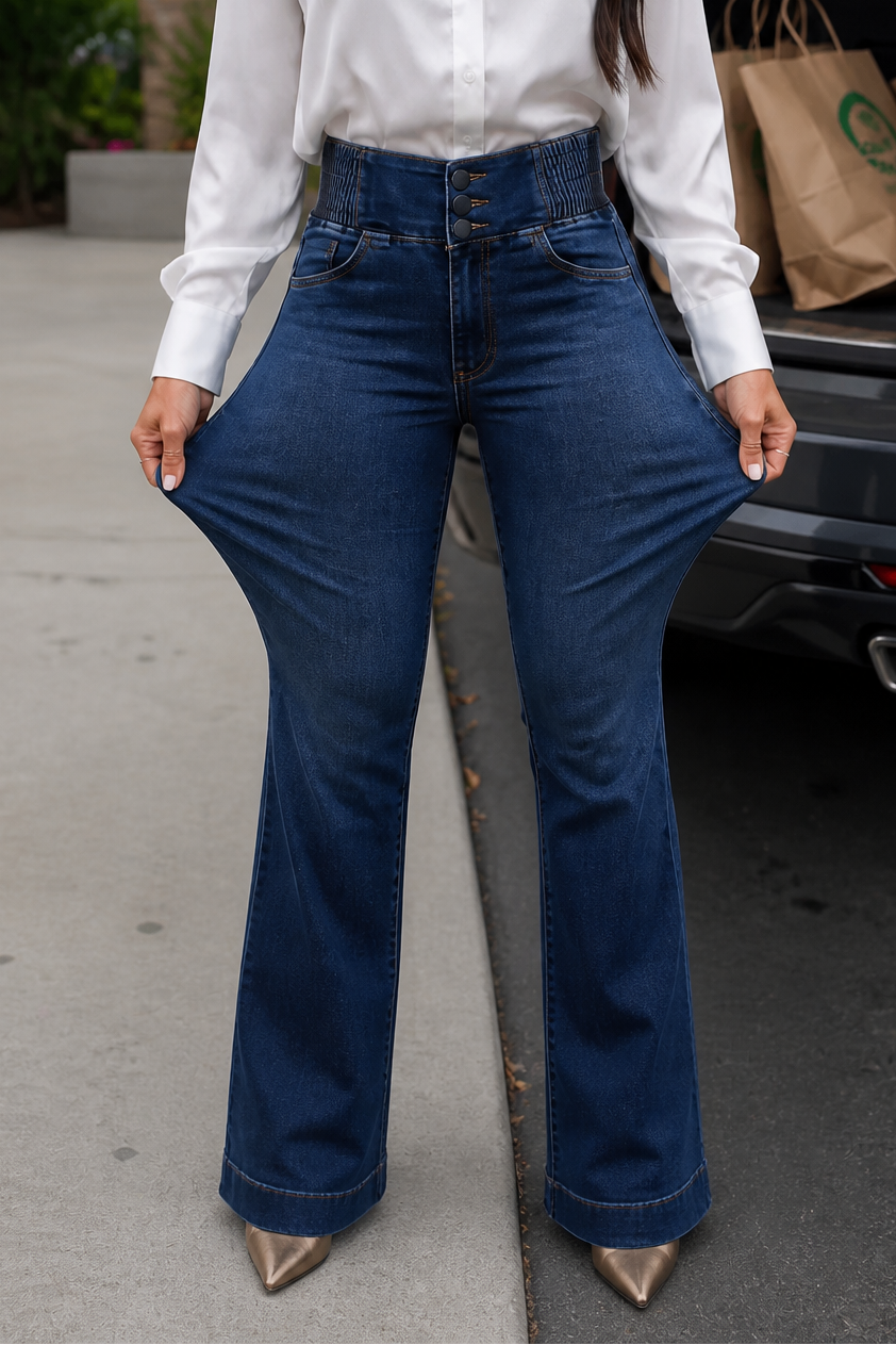 Flarelyn – High-Waisted Stretch Flare Jeans