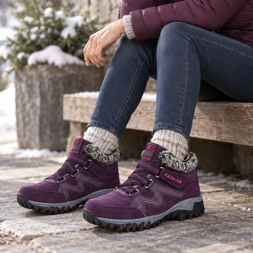Cozywalk – Fleece-Lined Look Non-Slip Ankle Boots