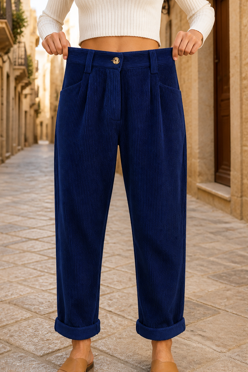 Linelle – Pleated High-Waisted Wide-Leg Trousers