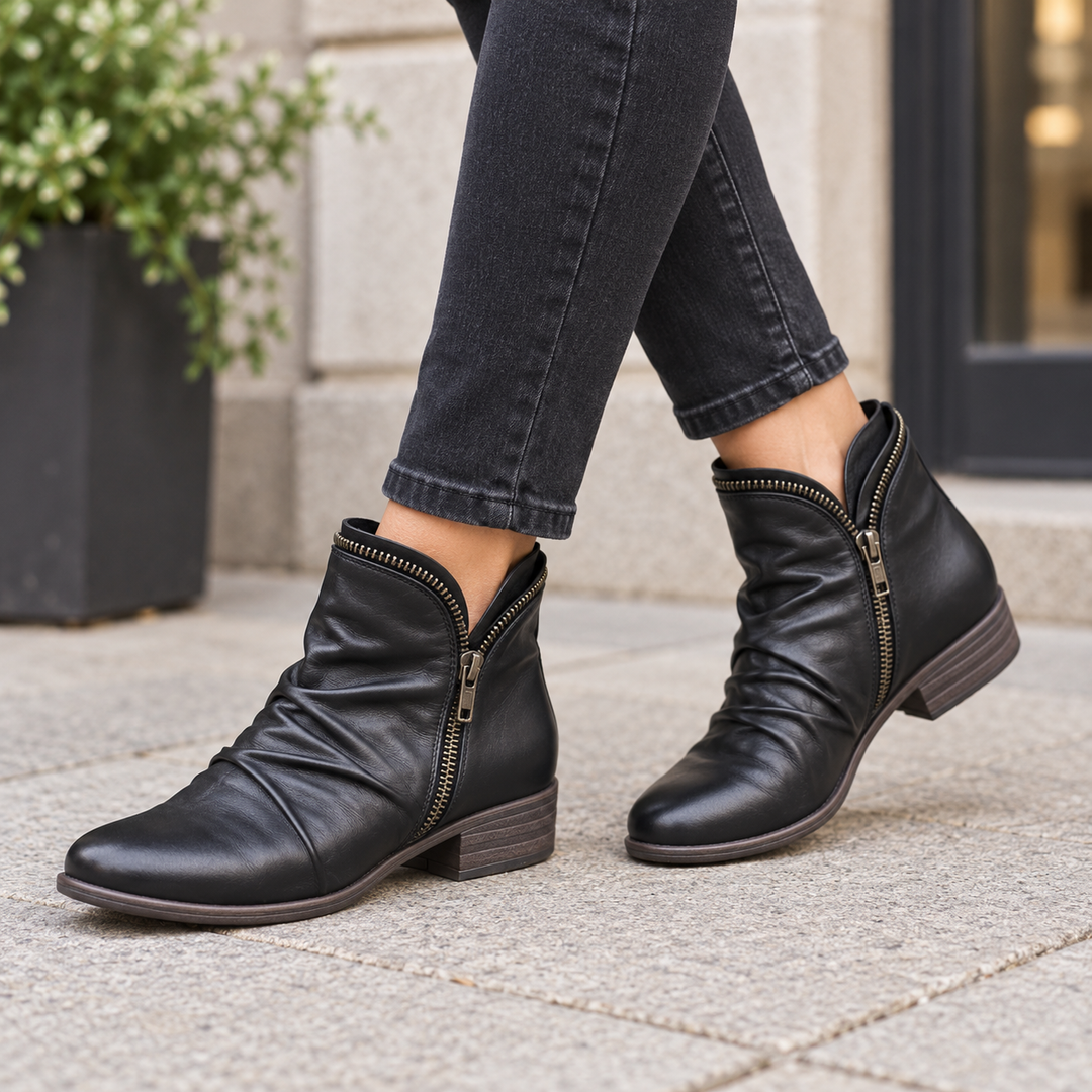 Vela Boots – Side-Zip Slim Ankle Boots