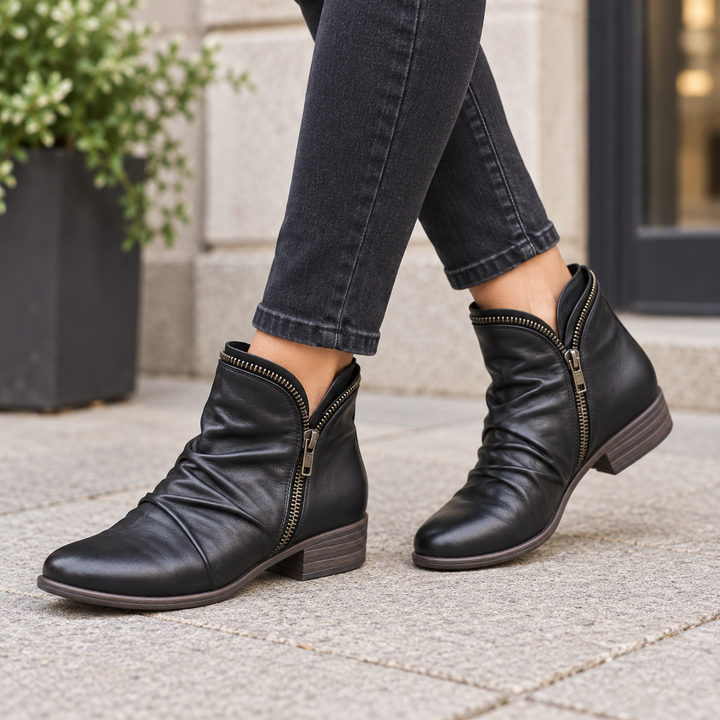 Vela Boots – Side-Zip Slim Ankle Boots