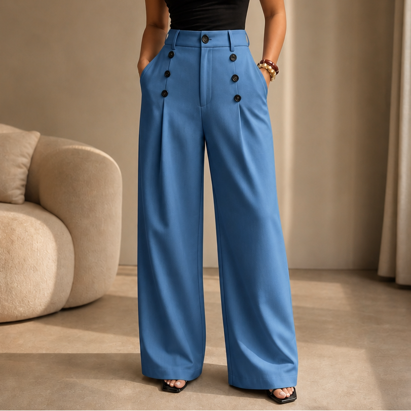 Bellora – High-Waisted Pleated Wide-Leg Trousers