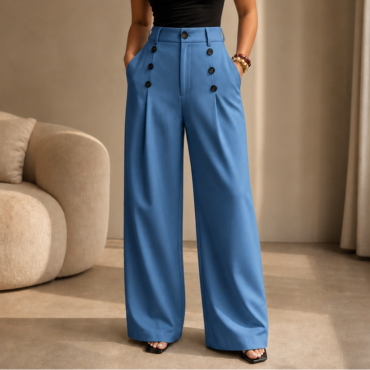 Bellora – High-Waisted Pleated Wide-Leg Trousers