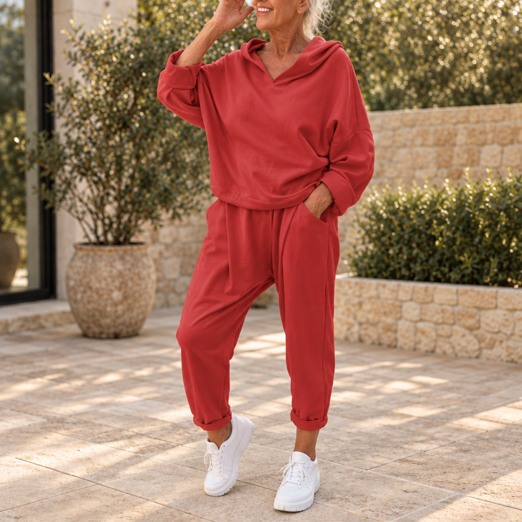 Loungetta – Hooded Sweatshirt And Lounge Pants Set