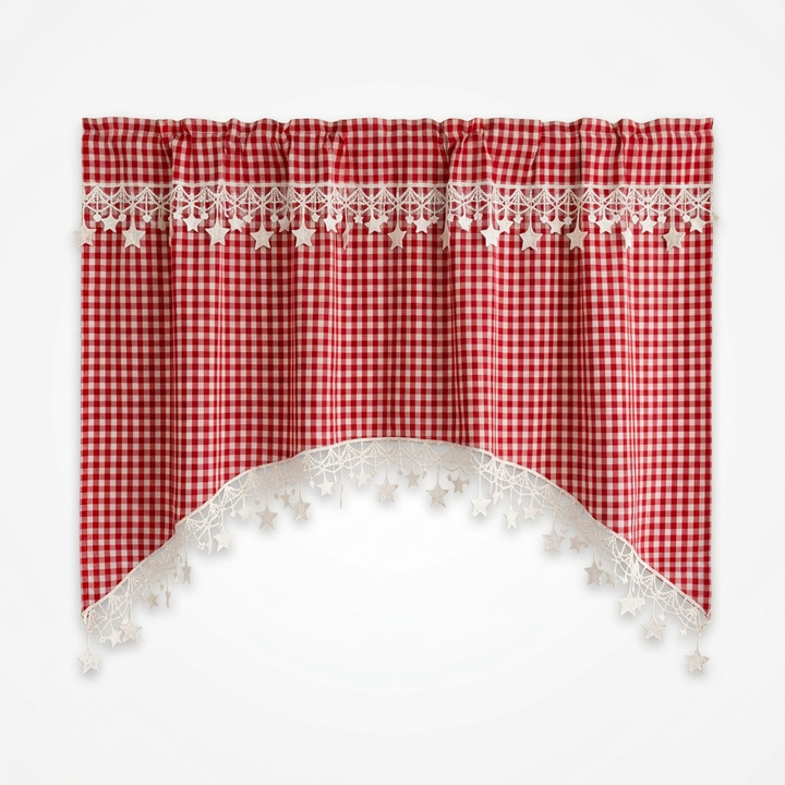 Starhollow – Scalloped Star-Lace Café Curtain