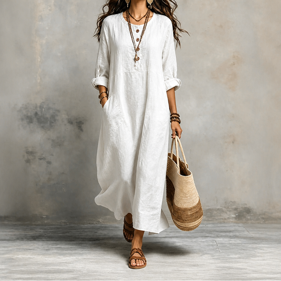 Wearbella – Sleeveless Pocketed Casual Maxi Dress