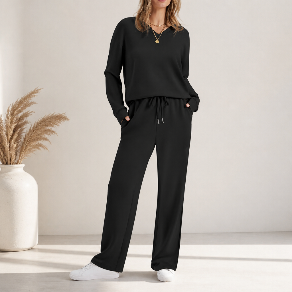 Draperie – Vertical-Seam Drawstring Knit Lounge Set