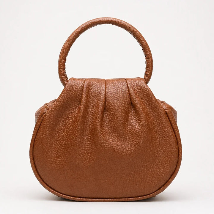 Pleatelle – Pleated Mini Handbag With Round Handles