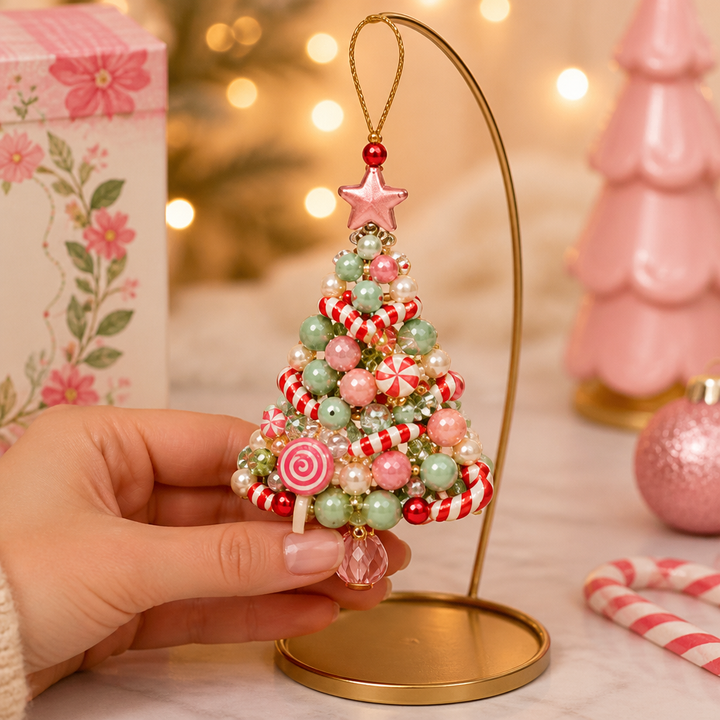 Winterbead – Layered Pearl And Crystal Snowflake Ornament Kit