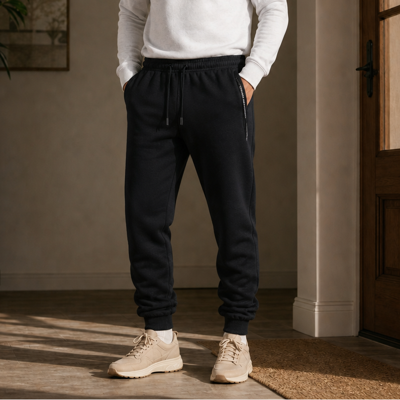 Warmease – Fleece-Lined Tapered Jogger Sweatpants