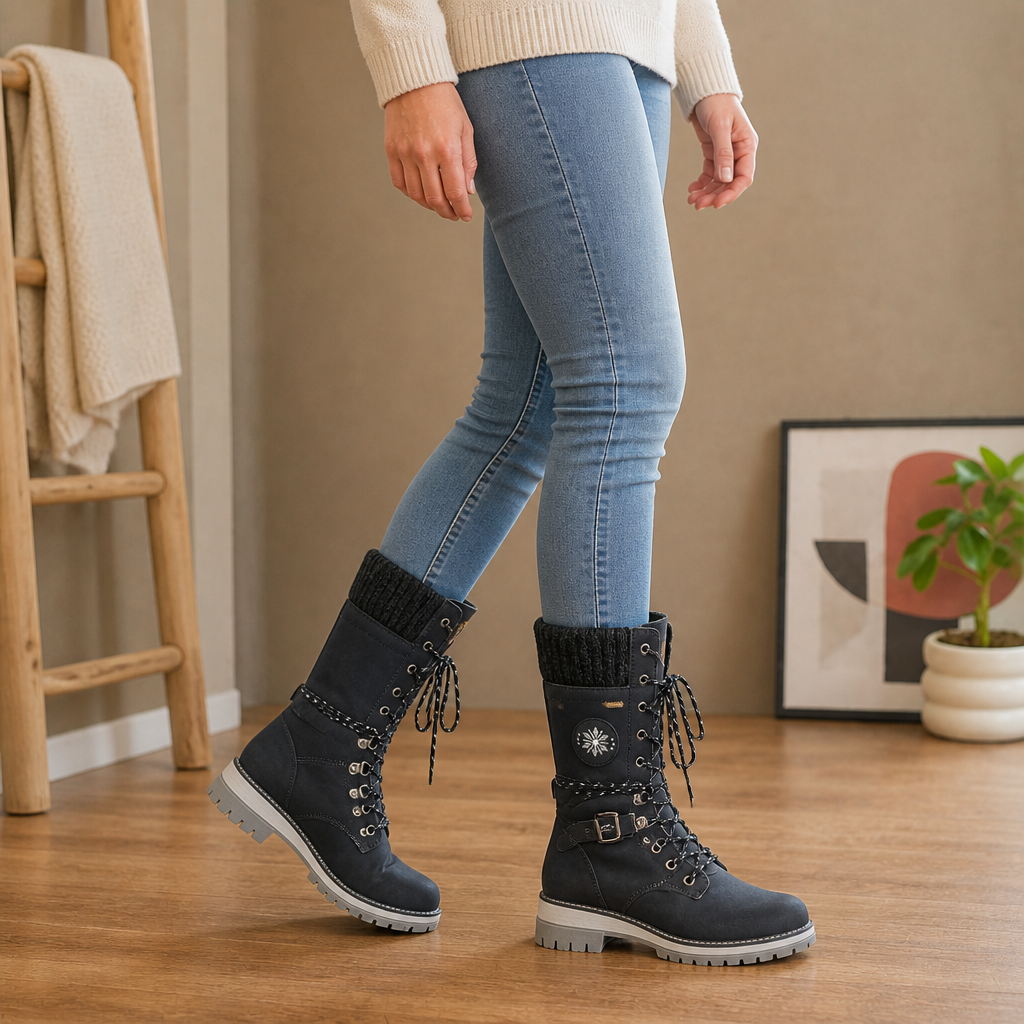 Snowbella – Knee-High Side-Zip Winter Boots
