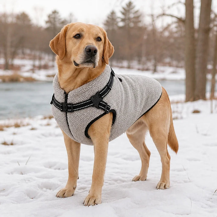 Warmstride – Fleece Dog Coat With Built-In Harness