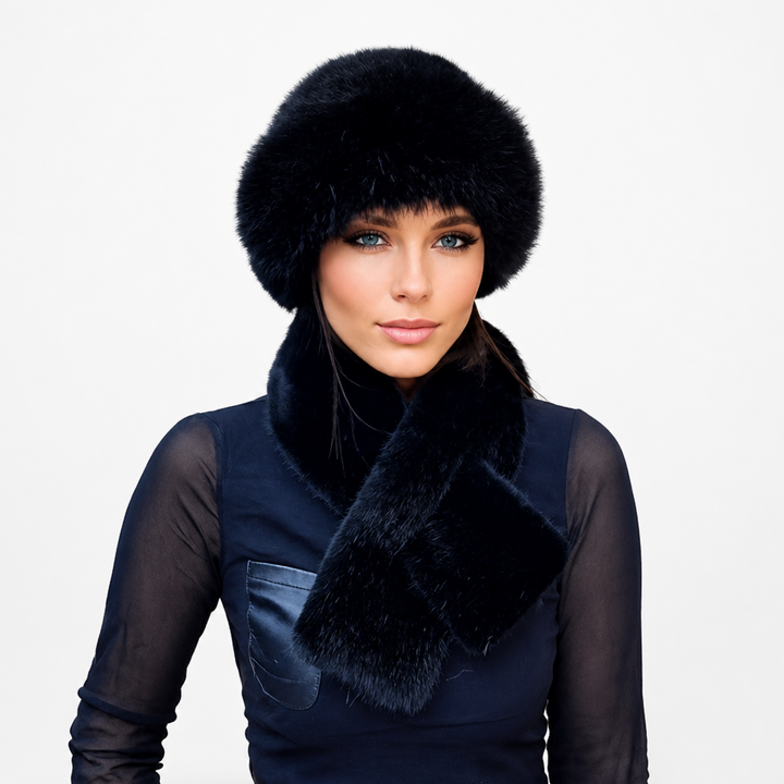 Veluna – Plush Winter Scarf And Hat Set